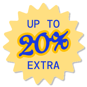 Up to 20% extra socks